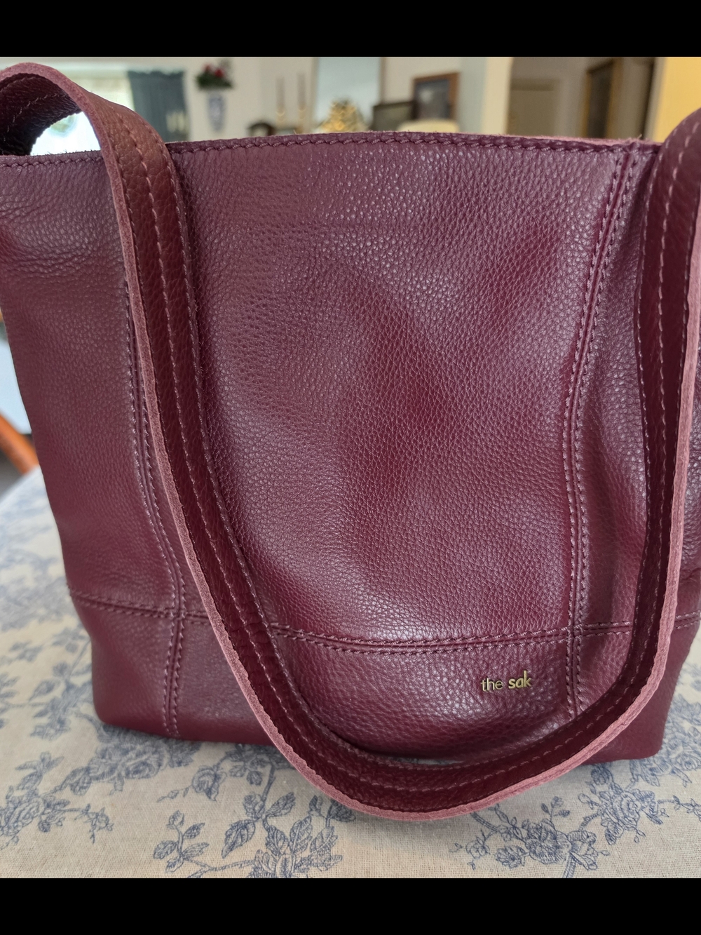 The Sak Women's Leather Tote in Burgundy